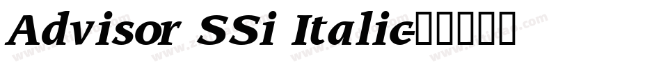 Advisor SSi Italic字体转换